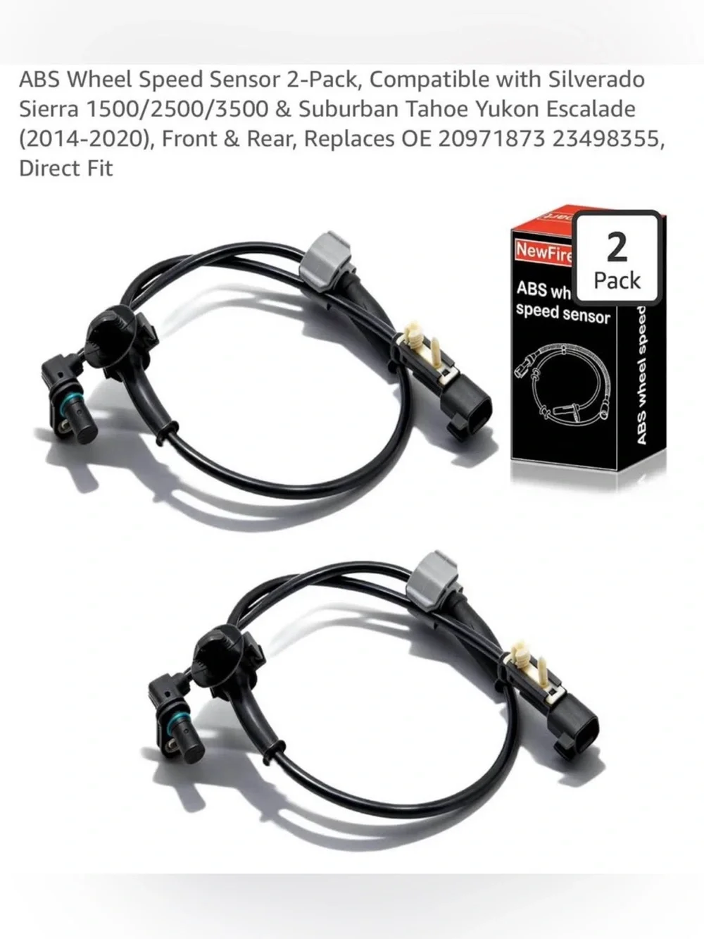 ABS Wheel Speed Sensor - Black
